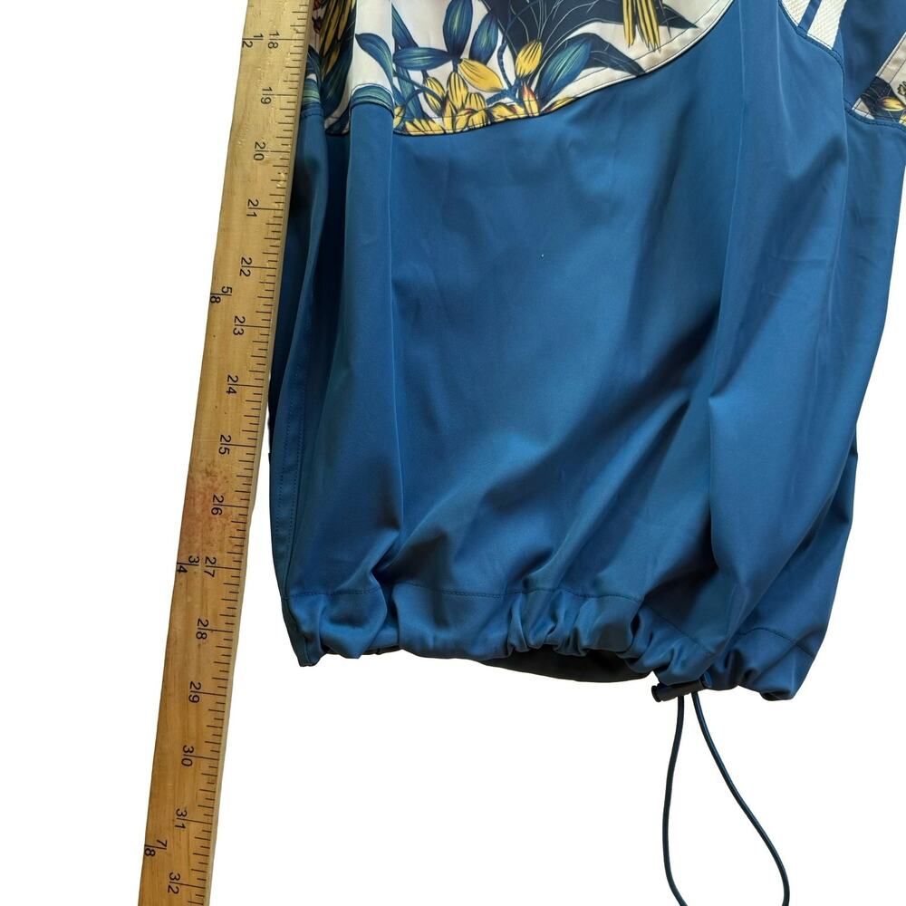 NWT Adidas X Farm Rio Premium Blue Parrot Wide Leg Pants Sample Size Small - Picture 9 of 9